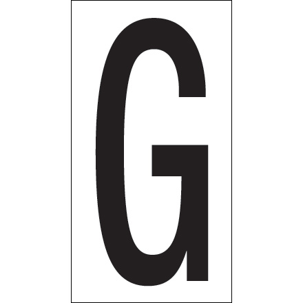 3 <span class='fraction'>1/2</span>" "G" Vinyl Warehouse Letter Labels