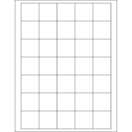 1 <span class='fraction'>1/2</span> x 1 <span class='fraction'>1/2</span>" White Rectangle Laser Labels