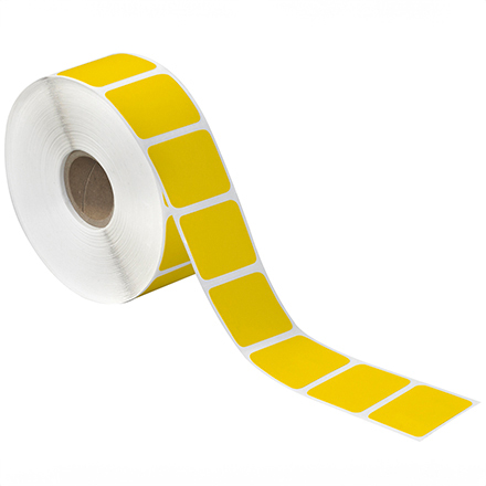 1 <span class='fraction'>1/2</span> x 1" Yellow Desktop Direct Thermal Label